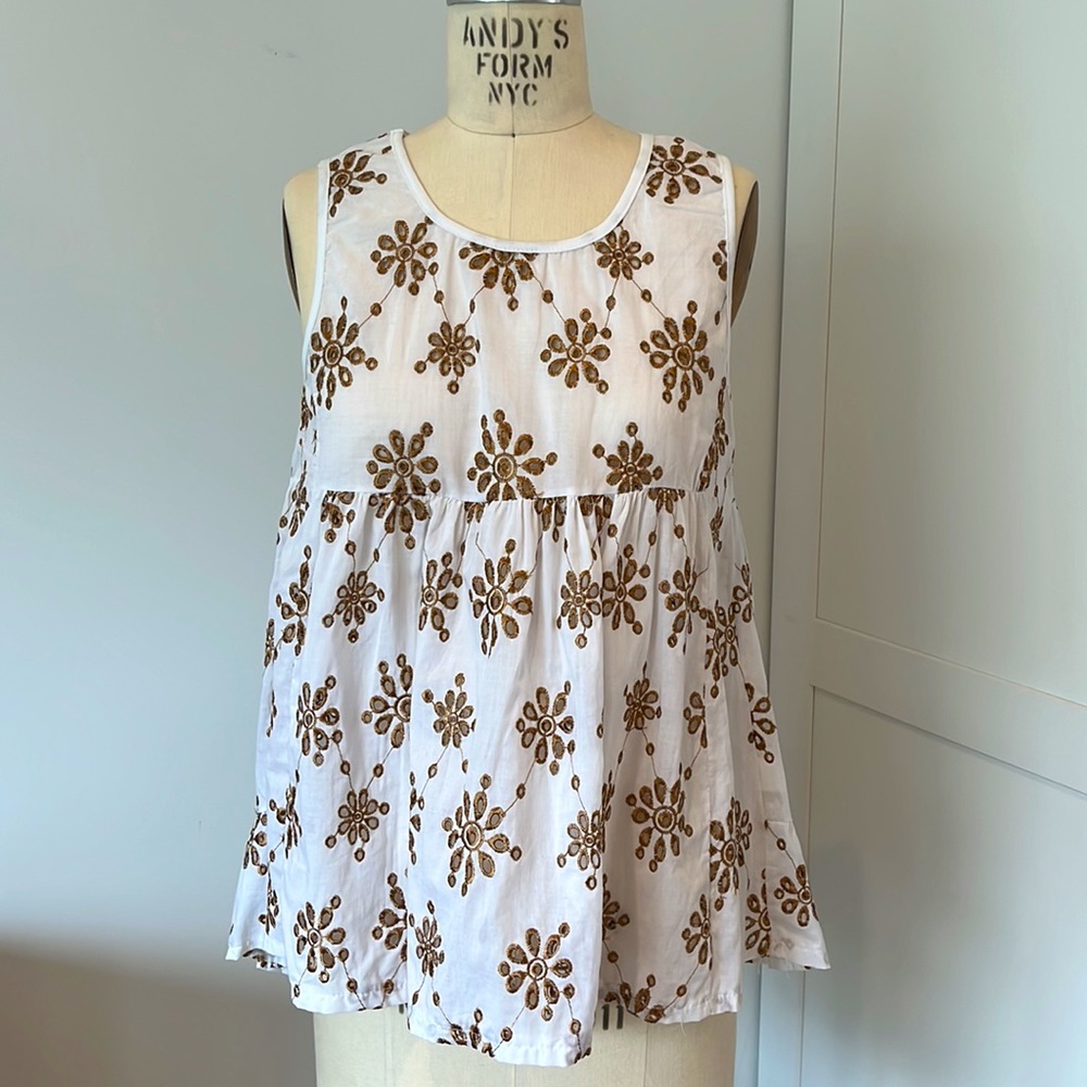 Lightweight embroidered summer top